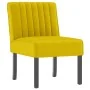 Gelber Samt gepolsterter Stuhl von vidaXL, Einfache Stühle - Ref: Foro24-352455, Preis: 64,58 €, Rabatt: %