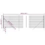 Cerca de alambre de acero galvanizado verde 2,2x10 m de vidaXL, Paneles de vallas - Ref: Foro24-154071, Precio: 123,60 €, Des...