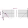 Grüner Zaun aus verzinktem Stahldraht 2,2 x 25 m von vidaXL, Zaunpaneele - Ref: Foro24-154079, Preis: 246,55 €, Rabatt: %