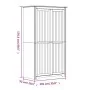Armario BODO madera maciza de pino blanco 101x52x176,5 cm de vidaXL, Armarios roperos - Ref: Foro24-355059, Precio: 256,50 €,...