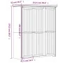 Armario BODO madera maciza pino blanco marrón 151,5x52x176,5 cm de vidaXL, Armarios roperos - Ref: Foro24-355063, Precio: 394...