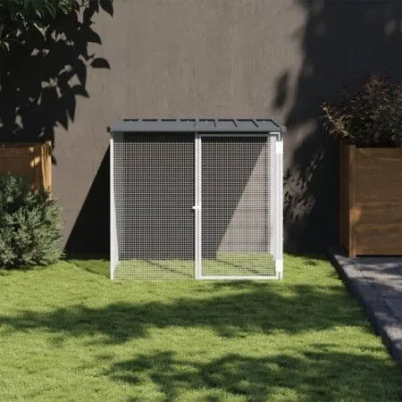 Chicken coop and anthracite galvanized steel canopy 103x98x90 cm by vidaXL, Cages and habitats for small animals - Ref: Foro2...