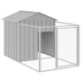 Caseta perros corral acero galvanizado gris claro 117x201x123cm de vidaXL, Casetas para perros - Ref: Foro24-172352, Precio: ...