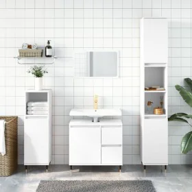 Juego de muebles de baño 3 pzas madera contrachapada blanco de vidaXL, Muebles de baño - Ref: Foro24-3190213, Precio: 197,82 ...