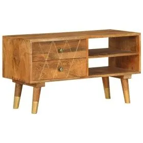 Mueble para TV de madera maciza de mango 85x35x47 cm de vidaXL, Muebles TV - Ref: Foro24-285855, Precio: 152,92 €, Descuento: %