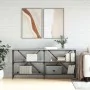 Mesa consola hierro y madera ingeniería gris Sonoma 160x30x75cm de vidaXL, Mesas auxiliares - Ref: Foro24-832851, Precio: 80,...