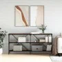 Mesa consola hierro madera ingeniería roble marrón 160x30x75 cm de vidaXL, Mesas auxiliares - Ref: Foro24-832852, Precio: 79,...