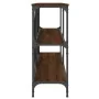 Mesa consola hierro madera ingeniería roble marrón 160x30x75 cm de vidaXL, Mesas auxiliares - Ref: Foro24-832852, Precio: 79,...