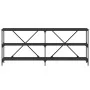 Mesa consola hierro y madera de ingeniería negro 180x30x75 cm de vidaXL, Mesas auxiliares - Ref: Foro24-832853, Precio: 75,26...