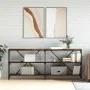 Mesa consola hierro madera ingeniería roble ahumado 180x30x75cm de vidaXL, Mesas auxiliares - Ref: Foro24-832855, Precio: 80,...