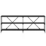 Mesa consola hierro y madera de ingeniería negro 200x30x75 cm de vidaXL, Mesas auxiliares - Ref: Foro24-832858, Precio: 97,49...