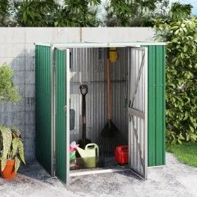 Cobertizo herramientas jardín acero galvanizado 161x89x161 cm de vidaXL, Cobertizos - Ref: Foro24-316209, Precio: 151,24 €, D...