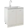 Fregadero escurridor plateado 800x500x155 mm acero inoxidable de vidaXL, Fregaderos - Ref: Foro24-147232, Precio: 114,83 €, D...