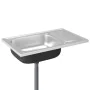 Silbernes Abtropfbecken 800x500x155 mm aus Edelstahl von vidaXL, Sinkt - Ref: Foro24-147232, Preis: 114,83 €, Rabatt: %