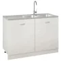 Fregadero de cocina doble seno acero inoxidable 1200x500x155 mm de vidaXL, Fregaderos - Ref: Foro24-147238, Precio: 161,34 €,...