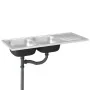 Fregadero de cocina doble seno acero inoxidable 1200x500x155 mm de vidaXL, Fregaderos - Ref: Foro24-147238, Precio: 161,34 €,...
