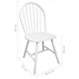 Sillas de comedor 2 unidades madera maciza de caucho blanca de vidaXL, Sillas de comedor - Ref: Foro24-242026, Precio: 185,60...