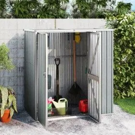 Cobertizo herramientas jardín acero galvanizado 161x89x161 cm de vidaXL, Cobertizos - Ref: Foro24-316210, Precio: 143,76 €, D...