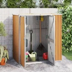 Cobertizo herramientas jardín acero galvanizado 161x89x161 cm de vidaXL, Cobertizos - Ref: Foro24-316212, Precio: 150,66 €, D...