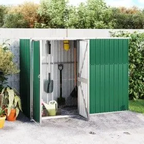 Cobertizo herramientas jardín acero galvanizado 225x89x161 de vidaXL, Cobertizos - Ref: Foro24-316213, Precio: 199,29 €, Desc...