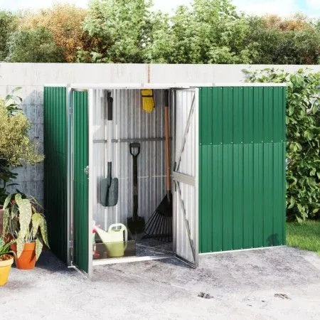 Cobertizo herramientas jardín acero galvanizado 225x89x161 de vidaXL, Cobertizos - Ref: Foro24-316213, Precio: 199,29 €, Desc...