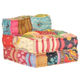 Modular patchwork fabric pouf by vidaXL, Cushions for chairs and sofas - Ref: Foro24-287702, Price: 157,53 €, Discount: %