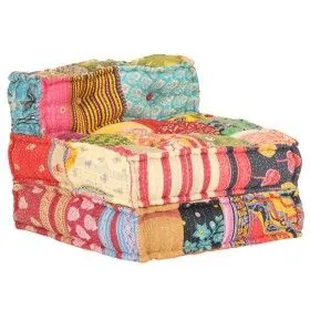 Puf modular de tela patchwork de vidaXL, Cojines para sillas y sofás - Ref: Foro24-287702, Precio: 157,53 €, Descuento: %