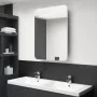 Armario de baño con espejo y LED blanco y roble 60x11x80 cm de vidaXL, Tocadores de baño - Ref: Foro24-326508, Precio: 124,00...