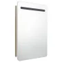 Armario de baño con espejo y LED blanco y roble 60x11x80 cm de vidaXL, Tocadores de baño - Ref: Foro24-326508, Precio: 124,00...