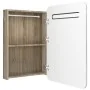 Armario de baño con espejo y LED blanco y roble 60x11x80 cm de vidaXL, Tocadores de baño - Ref: Foro24-326508, Precio: 124,00...