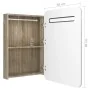 Armario de baño con espejo y LED blanco y roble 60x11x80 cm de vidaXL, Tocadores de baño - Ref: Foro24-326508, Precio: 124,00...