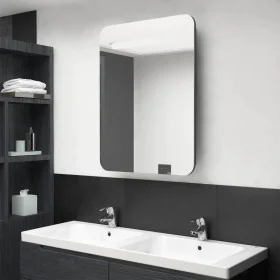 Armario de baño con espejo gris antracita 60x11x80 cm de vidaXL, Tocadores de baño - Ref: Foro24-326510, Precio: 126,18 €, De...