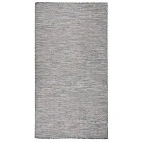Alfombra de exterior de tejido plano marrón y azul 80x150 cm de vidaXL, Alfombras - Ref: Foro24-340813, Precio: 22,63 €, Desc...