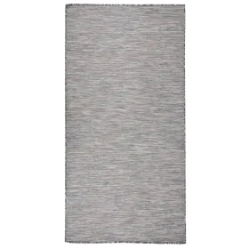 Alfombra de exterior de tejido plano marrón y azul 100x200 cm de vidaXL, Alfombras - Ref: Foro24-340815, Precio: 36,25 €, Des...