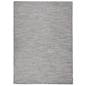 Alfombra de exterior de tejido plano marrón y azul 200x280 cm de vidaXL, Alfombras - Ref: Foro24-340819, Precio: 84,59 €, Des...