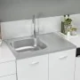Küchenspüle mit Abtropffläche aus Edelstahl 800x600x155 mm von vidaXL, Sinkt - Ref: Foro24-147233, Preis: 103,85 €, Rabatt: %