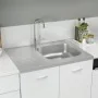 Küchenspüle mit Abtropffläche aus Edelstahl 800x600x155 mm von vidaXL, Sinkt - Ref: Foro24-147233, Preis: 103,85 €, Rabatt: %