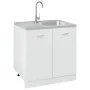 Küchenspüle mit Abtropffläche aus Edelstahl 800x600x155 mm von vidaXL, Sinkt - Ref: Foro24-147233, Preis: 103,85 €, Rabatt: %