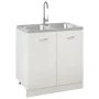 Fregadero de cocina doble seno acero inoxidable 800x500x155 mm de vidaXL, Fregaderos - Ref: Foro24-147234, Precio: 111,36 €, ...