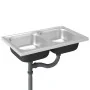 Fregadero de cocina doble seno acero inoxidable 800x500x155 mm de vidaXL, Fregaderos - Ref: Foro24-147234, Precio: 111,36 €, ...
