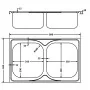 Fregadero de cocina doble seno acero inoxidable 800x500x155 mm de vidaXL, Fregaderos - Ref: Foro24-147234, Precio: 111,36 €, ...