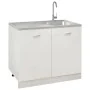 Küchenspüle mit Abtropffläche aus Edelstahl 1000x600x155 mm von vidaXL, Sinkt - Ref: Foro24-147237, Preis: 172,68 €, Rabatt: %