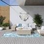 Alfombra de exterior verde agua y gris reversible 80x250 cm de vidaXL, Protectores para exterior - Ref: Foro24-364786, Precio...