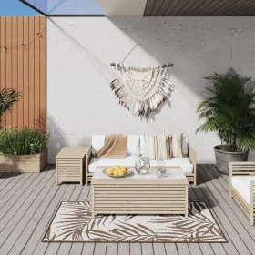 Alfombra de exterior gris y blanca reversible 80x150 cm de vidaXL, Protectores para exterior - Ref: Foro24-364788, Precio: 21...