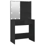 Tocador con LED negro 74,5x40x141 cm de vidaXL, Tocadores para dormitorios - Ref: Foro24-808802, Precio: 86,91 €, Descuento: %