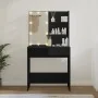 Tocador con LED negro 74,5x40x141 cm de vidaXL, Tocadores para dormitorios - Ref: Foro24-808802, Precio: 86,91 €, Descuento: %