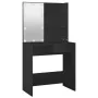 Tocador con LED negro 74,5x40x141 cm de vidaXL, Tocadores para dormitorios - Ref: Foro24-808802, Precio: 86,91 €, Descuento: %