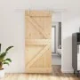 Puerta corredera con herrajes madera maciza de pino 90x210 cm by vidaXL, Doors - Ref: Foro24-3203007, Price: 189,63 €, Discou...