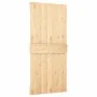 Puerta corredera con herrajes madera maciza de pino 90x210 cm by vidaXL, Doors - Ref: Foro24-3203007, Price: 189,63 €, Discou...