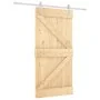Puerta corredera con herrajes madera maciza de pino 100x210 cm de vidaXL, Puertas - Ref: Foro24-3203025, Precio: 238,25 €, De...